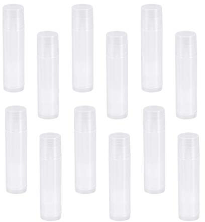 100pcs Empty Lip Balm Tubes Plastic Refillable Lipstick Containers with Twist Bottom and Top Cap for Women Girls Diy Lipstick Storage