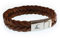 WAVEPIRATE® Echt Leder-Armband Tarifa F15 Cognac 22 cm Edelstahl-Verschluss in Geschenk-Box Surfer Männer Herren