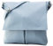 SH Leder Echtleder Umhängetasche Schultertasche Crossover aus Gernarbt Rindleder 26x25cm Kim G182 (Hellblau)