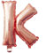 Lepep 40 cm Roségold Luftballons Zahlen von 0 bis 9 Buchstaben von A bis Z Party Deko Ballons für Geburtstag Babydusche Brautparty Hochzeit Abschlussball Folienballons Dekoration (Buchstabe K)