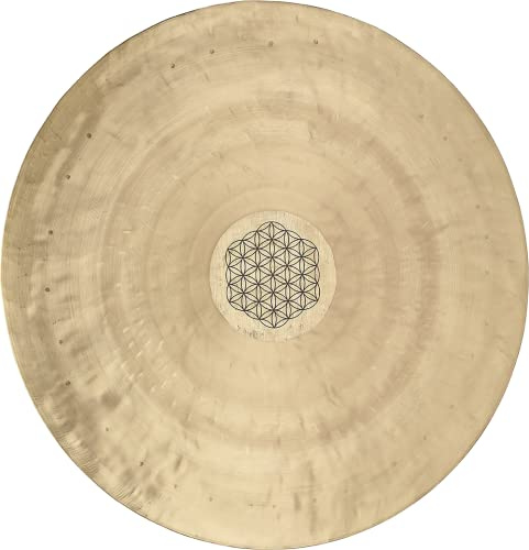 Sonic Energy 16 Zoll Wind Gong, Flower of Life (WGFOL16) | 40 cm im Durchmesser, 1,5 kg, traditionelle Fertigung, Blume des Lebens Symbol, inkl. Schlägel, Bronzelegierung