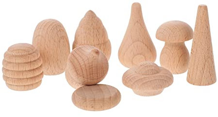 WINOMO 18 Stücke Holzkegel Figuren Holzfiguren zum Bemalen Basteln Kinder Spielfiguren Figurenkegel Familie Figuren Dekoration Ornament für Mann Frau Junge Mädchen Kinder Spielezeug