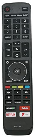 AULCMEET EN3X39H Mando a Distancia de Repuesto Compatible con Hisense 4K OLED Smart TV de 50, 55 y 65 50U7AUK 65U7AUK H65U7AUK H43A6550 H50U7AUK H55U7AUK H43A6500 5U7AUK