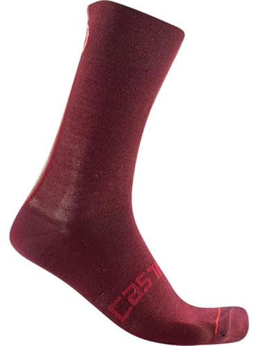 Castelli 4522567 RACING STRIPE 18 SOCK Socks Unisex BORDEAUX S/M