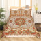 Orientalische Blumen Bettwäsche 155x220 Jahrgang Blume Bettbezug für Jugendliche Erwachsene,Persische Medaillon Bett Set Retro Ästhetische Schlafzimmer Dekor,Boho Paisley Bettwäsche Set 3 Stücke