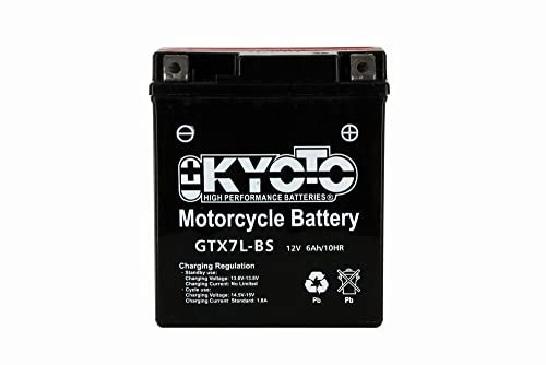 Batterie moto Kyoto GTX7L - BS prête à l'emploi - Dimensions : 11,4 x 7,1 x 13,1 cm pour SUZUKI RV200 200 2002-