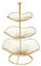 Sindipanda Obst Etagere 3 Stöckig Dekorativer Obstkorb Früchtekorb für Küche & Wohnzimmer,Obsttellergröße: 20cm,25 cm,31cm (Gold)