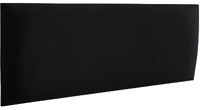 RAVIO Wandpaneele gepolstert | 3D Wandverkleidung mit Schaumstoff | Wandkissen als Kopfteil für Bett | Wanddekoration für Schlafzimmer, Kinderzimmer, Büro, Diele | (Schwarz, 70 x 15 cm)