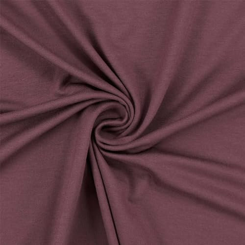 Viskose-Jersey Stoff, elastisch, uni aubergine (Länge am Stück: ab 50cm / Breite: 150cm)