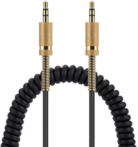 MARSHALL Replacement Audio Cable, Compatible with Woburn1/2, Major1/2/3, STOCKWELL1/2, Stanmore1/2, Kilburn1/2, Acton1/2, Tufton, Uxbridge Speakers, 3.5mm Male to Male Stereo Jack Cord, 2 Ft, Black