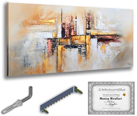 Monica Mirafiori I 100% HANDGEMALT I Gemälde Passion I 120x60cm | Gemälde Handgemalt | Acrylgemälde | Sehr Großes Acrylbild I Moderne Kunst I Kunstbilder