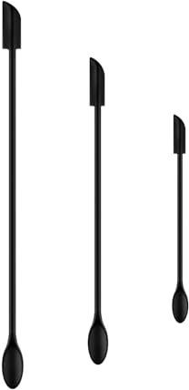 Mini raschietto per barattoli palette silicone per cucina Spatola in silicone piccola,3Pz Doppie Punte Multifunzionali Mini Spatole Raschietto da Cucina Cucchiai Lunghi,Spatola l'Ultima Goccia,3Misure