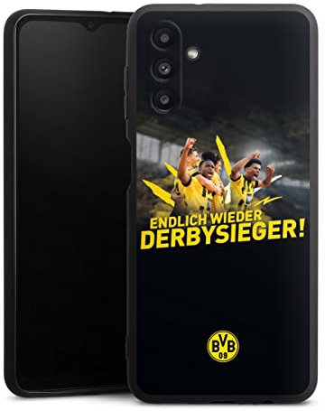 DeinDesign Premium Silikon Hülle kompatibel mit Samsung Galaxy A13 5G Handyhülle schwarz Case BVB Fußball Borussia Dortmund