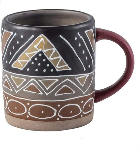 DSeenLeap Kaffeetasse, Keramiktasse, Kaffeetasse, große Kapazität, Keramik-Kaffeetasse, Büro- und Haushalts-Persönlichkeitsbecher, Kaffeetassen mit Griffen (C)