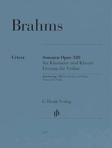 Johannes Brahms Klarinettensonaten op. 120, HN 1571, ISMN 979-0-2018-1571-8