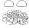 Sliverdew 50 Stück D-Ringe 25mm Halbrunder Ring Metall-D-Ringe Schnalle für Gürtel Rucksack Gürtelschnallen Handtaschen Bastelzubehör Schlüsselanhänger Hundeleine Geldbörse
