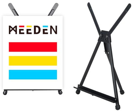 MEEDEN Tabletop Easels, Metal Easel Stand for Painting & Display, Aluminum Desktop Art Painting Easel, Foldable Portable Paint Easel Tripod Stand for Canvas, Paintings, Photos, Books, Signs