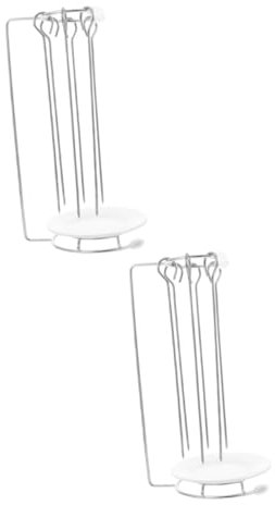Alipis 2 Juegos parrilla de barbacoa de acero inoxidable soporte para palos de barbacoa palitos de brochetas reutilizables soporte para asar Soporte para colgar brochetas estante de