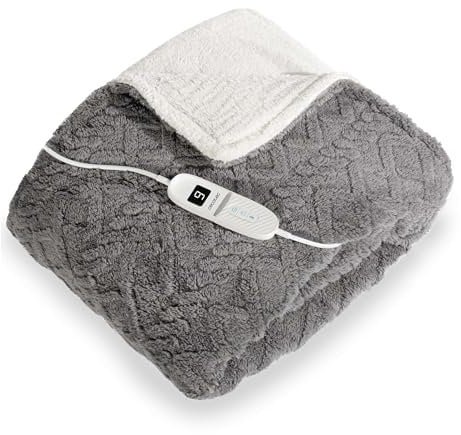 Cecotec Elektrische Decke Wärmedecke HeatConfort ThermalBlanket Sherpa (200 x 180). Sherpa Heizdecke mit automatischer Abschaltung und 9 einstellbaren Temperaturstufen. Perfekt für Ihren Komfort