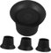 KITANDOVE 4 Stück Trampolin-fußmattenbezug Abdeckung Für Minitrampolin Schnellspanner Für Steckachsen Trampolin Zubehör Ersatzteile Für Trampoline Mini-Trampolin-beinkappe Gummi Black