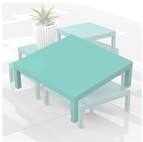 Générique Supports de Stockage en Fer, Support de Palette en Acier Inoxydable, Support de Plante en métal sans Assemblage, Supports surélevés, Support d'étagères(Green,9.84x9.84x7.87inch)