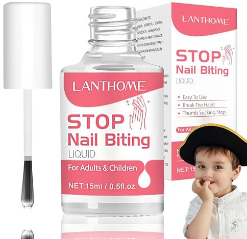 15ml Stop Nägelkauen Nagellack - Stop Nägelkauen Für Kinder, Daumenlutschen Stop Nails Polish, Stop zu Verhindert Nägelkauen und Daumenlutschen für Kinder und Erwachsene, No Bite Nagellack (Rosa, 1x)