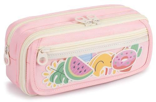 Bunnychic Großes Federmäppchen Mädchen 5 Fächer, Stiftetasche Schreibwaren | Großes Federmäppchen mit mehreren separaten Fächern, Schreibwarenetui für Mädchen, Jungen, Frauen, Schule, Uni und Büro