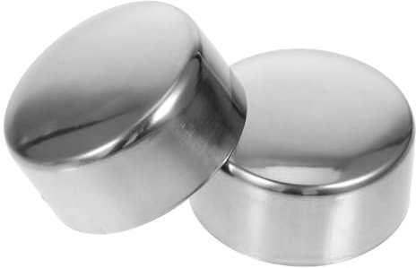 Mikikit 2st Treppenzubehör Rundes Handlaufende Endkappe Für Zaunrohre Endkappen Für Treppenhandläufe Endkappen Für Treppengeländer Endkappen Für Handlauf Rostfreier Stahl Silver