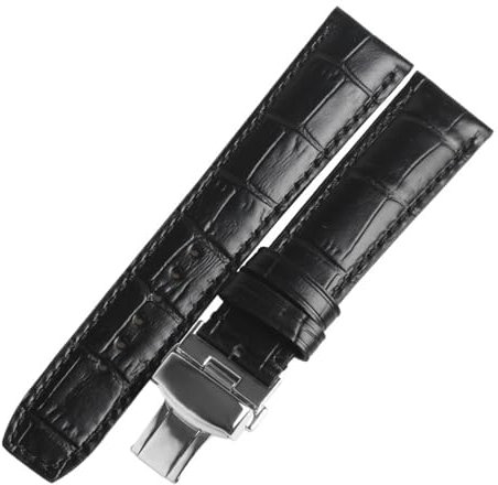 BEUAOCK Uhrenarmbänder kompatibel mit Baume & Mercier CLASSIMA 8688 8792 Kalbslederband Rindsleder Lederarmband Uhrenarmband(Black,21mm)