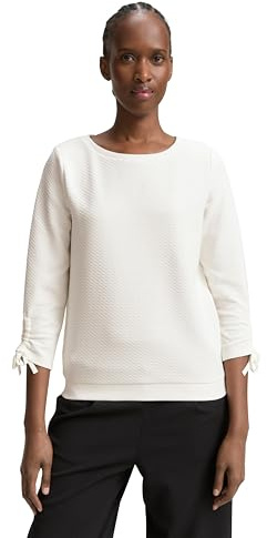 Tom Tailor Denim Damen 1047227 Sweatshirt mit Raffärmeln (1er Pack)