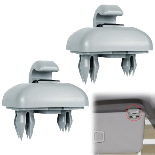 2 pezzi supporto per visiera parasole, gancio clip visiera parasole auto compatibile con A1 A3 A4 A5 A7 Q3 Q5 B6 B7 B8 S4 S5, clip visiera parasole, gancio in plastica per visiere parasole