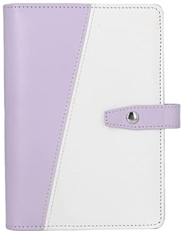 A6 Budgetbinder, Copertina di Binder per Notebook in Pelle PU, 6 Leganti Rotondi con Slot di Carte e Loop di Penna per Pagine A6 Standard, per i Viaggi della Scuola di Casa (#2)