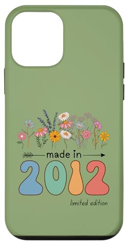 Vintage 13 Years Old Made in 2012 Wildflowers 13th Birthday Hülle für iPhone 12 mini