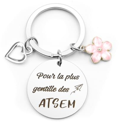 Cadeau Atsem Maternelle Porte Clé Atsem Cadeau Atsem D'École Fin D'année Cadeau Maitresse D'École Cadeau Maitre Cadeau Maîtresse Cadeau Aesh Cadeau Creche Fin D'année Merci Atsem Cadeau Maîtresse