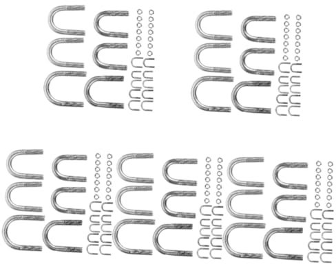 SOLUSTRE 5 Sätze U-Bolzen Leitung Zange für Schlauchschellen U-förmige Schraube Schrauben U-förmige Halterung du schraubst u Schraube für Hardware U-Bügel des Anhängers Edelstahl 304 Silver