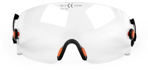 GREEN DEVIL Visiera di ricambio integrata trasparente e colorata, compatibile con i caschi di protezione Mervex Vent, serie Forest, ecc