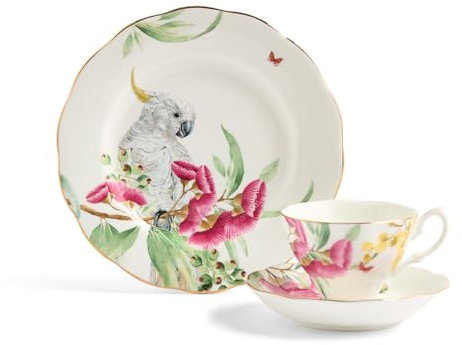 Royal Albert Miranda Kerr Australiana Teacup Saucer Plate WHT 3PCS
