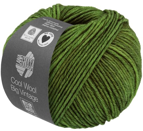 LANA GROSSA Cool Wool Big Vintage | Merinoklassiker mit Ton-in-Ton Farbeffekt | Handstrickgarn aus 100% Schurwolle (Merino extrafein) | 50g Wolle zum Stricken & Häkeln | 120m Garn FB 7192