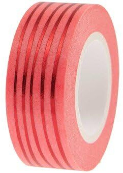 Tape Lines, Neon Pink / Red, FSC MIX, 1,5 cm x 10 m