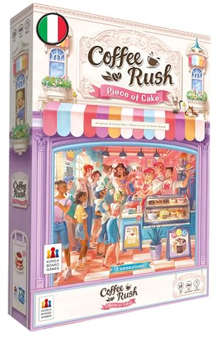 Asmodee Coffee Rush, Piece of Cake, Expansion Board Game, 2-4 Players, 8+ Years, Italian Edition