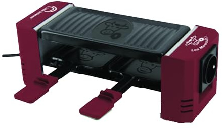 LTTLE BALANCE 8950 Happy Connect 2-4 Meuuuh…!, Raclette 1 ou 2 personnes, Assemblage en série de 4 appareils possibles, Sans PFAS, Antiadhésif, 320 W, Piment