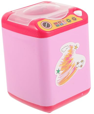Macchina Elettrica per Pulizia Pennelli Mini Rosa Plastica | Compatta, Tecnologia di Lavaggio Automatica, Adatta anche Spugne, Include Due Batterie Aaa Non Incluse