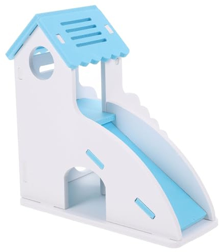 PENIKOKO Hamsterhaus mit Rutsche und Kletterplattform Multifunktionales Versteckspielzeug für Kleine Haustiere Sicherer Rückzugsort und Spielparadies für Hamster Mäuse und Kaninchen
