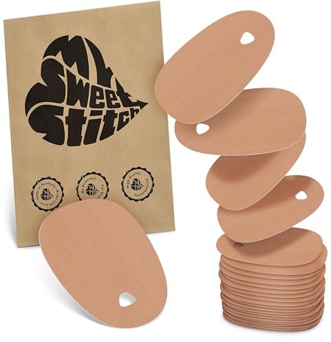 MySweetStitch 25 Hautschutzpflaster für Omnipod 5/DASH/EROS oval Beige | Barriere gegen direkten Kleberkontakt, für empfindliche Haut, keine zusätzliche Fixierung, mit Fixierpflaster kombinierbar
