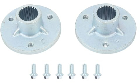Naroote 23T 3 Bolzen Hinterachse Radnabe mit Schrauben Links Rechts Passend für 5-Zoll-Reifen Quad Motorrad ATV Go Kart Stahllegierung Hinterradnabe Wellenbolzen