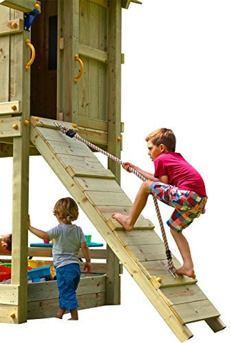 Demmelhuber Blue Rabbit 2.0 Anbaumodul Rampe mit Seil @RAMP Spielturm Erweiterung Kletterwand Kletterrampe mit Kletterseil