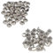 Trimming Shop Double Cap Rivets Leather Rivets Tubular Metal Studs for DIY Leathercrafts, Clothing Repair & Replacement, Handbag, Belts, 10mm x 9mm, Silver, 100 Sets