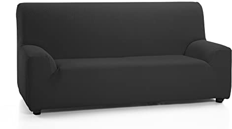 Martina Home Tunez, elastischer Sofabezug 2 Plätze 2 Plazas (120-190 cm) Schwarz