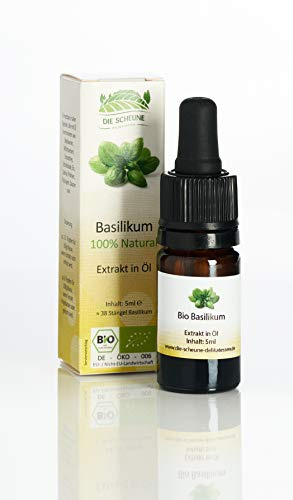 Die Scheune GmbH - Bio Basilikum Aroma (5ml) 100% natürlich zuckerfrei = 37 Stängel Basilikum; Bio-Kontrollstelle: DE-ÖKO-006