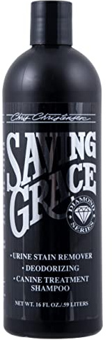 Chris Christensen Saving Grace Dog Shampoo - Deodourising Dog Shampoo for Smelly Dogs - Effectively Removes Urine Stains from Coat - Deep Cleansing & Deodourising Coats, 473ml